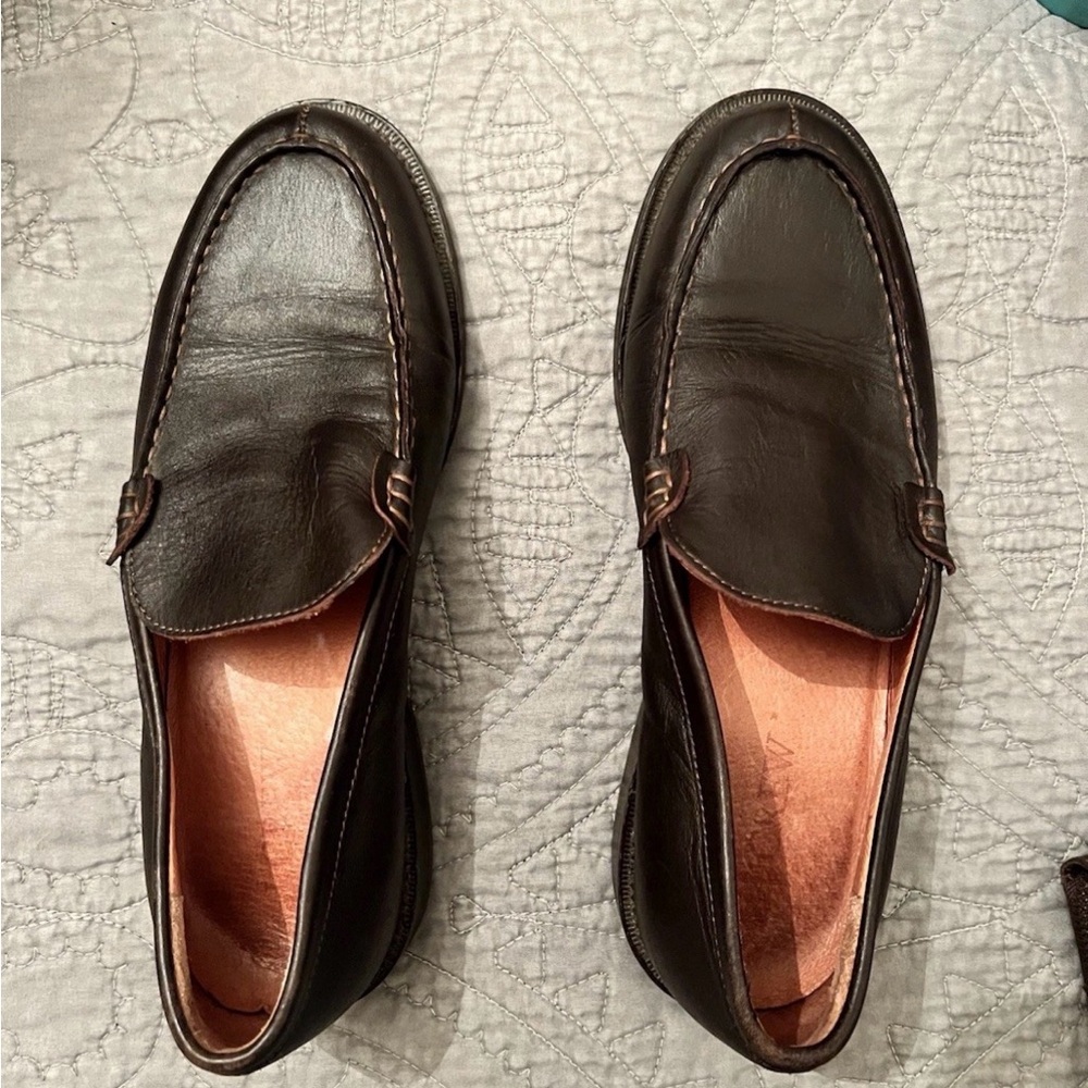 J. Crew Dark Brown Leather Slip-On Loafers